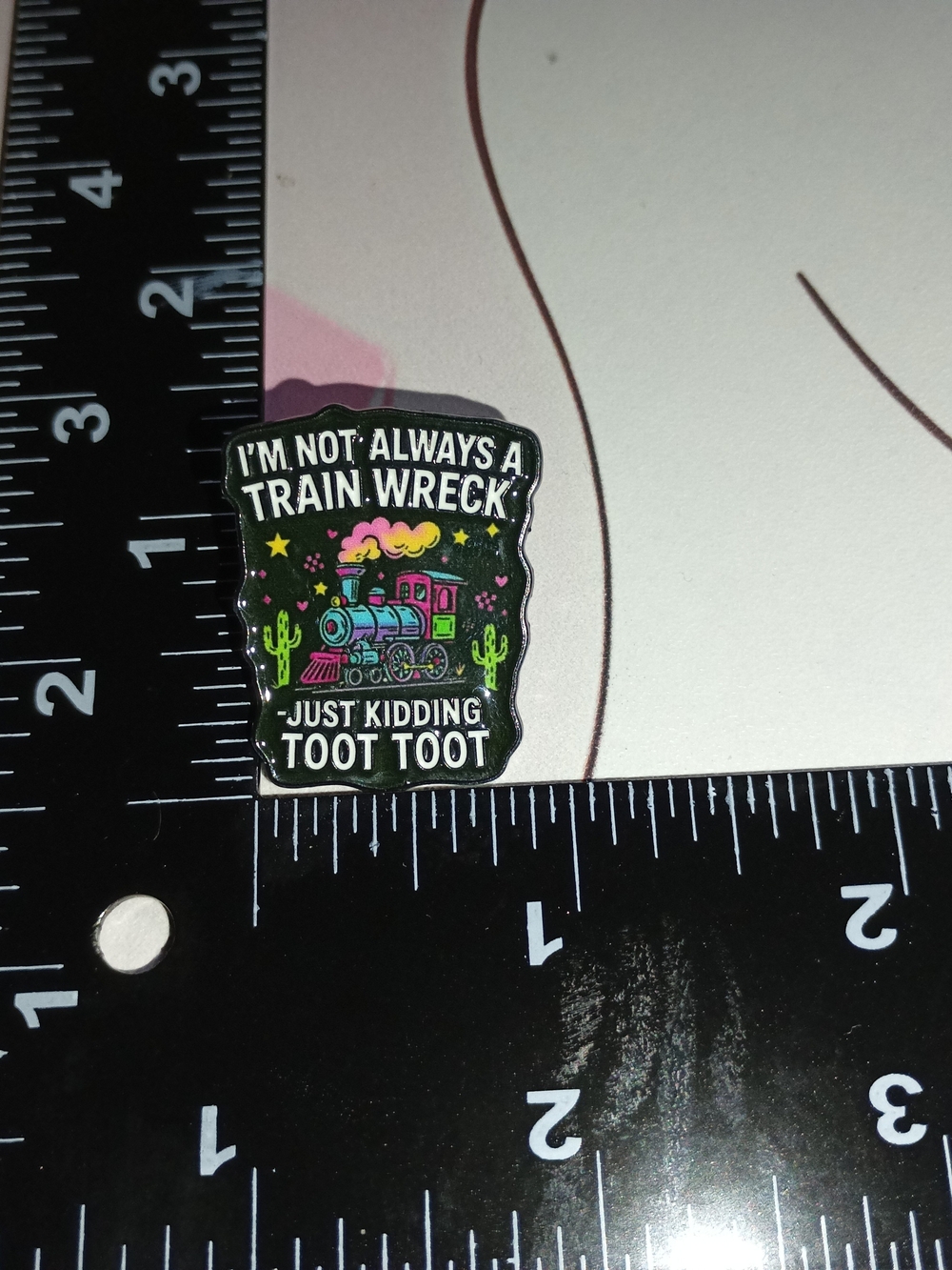 Train Wreck Enamel Pin -
